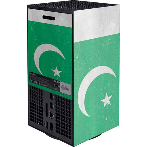 Pakistan Flag Distressed Xbox Series X Console Skin